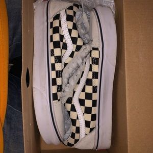 Checkered Vans shoes